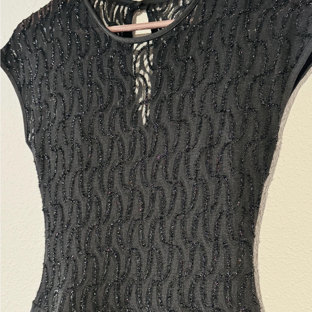 80s Black Fancy Party Dress